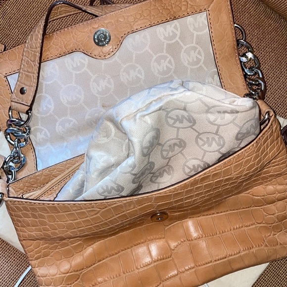 michael kors crocodile leather crocodile leather shoulder purse - Picture 10 of 14